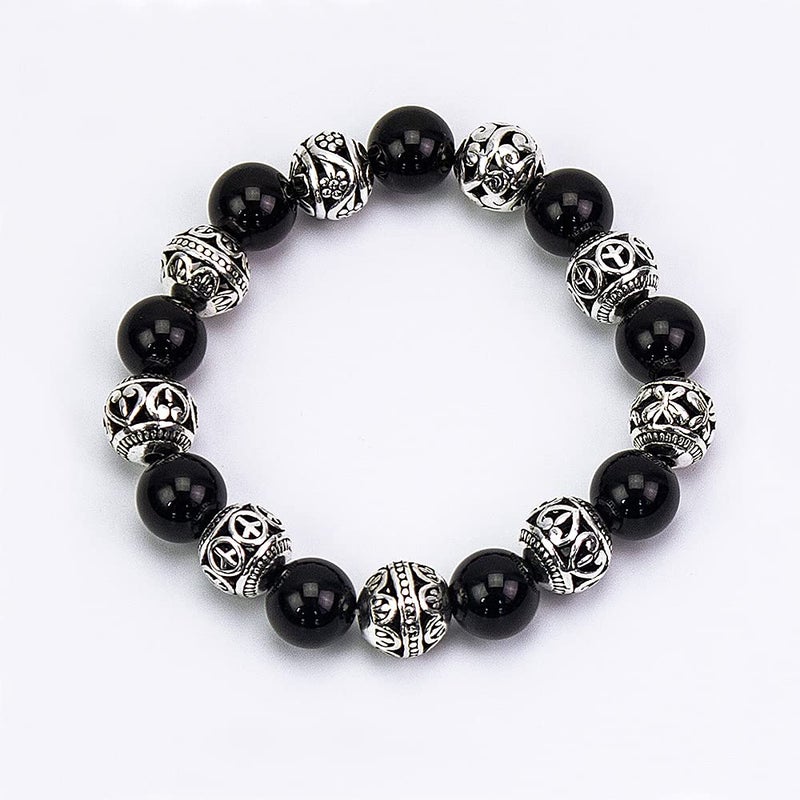 LolliBeads (TM) 10mm 30Pcs Tibetan Silver Round Hollow Spacer Charm Beads Jewelry Findings Mix Lot Box Set Assortment - Image 3